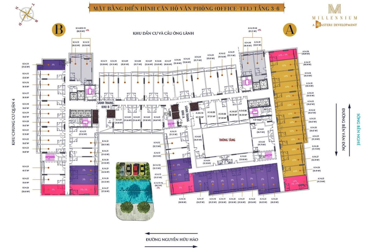 Millennium apartment detailed floor plan