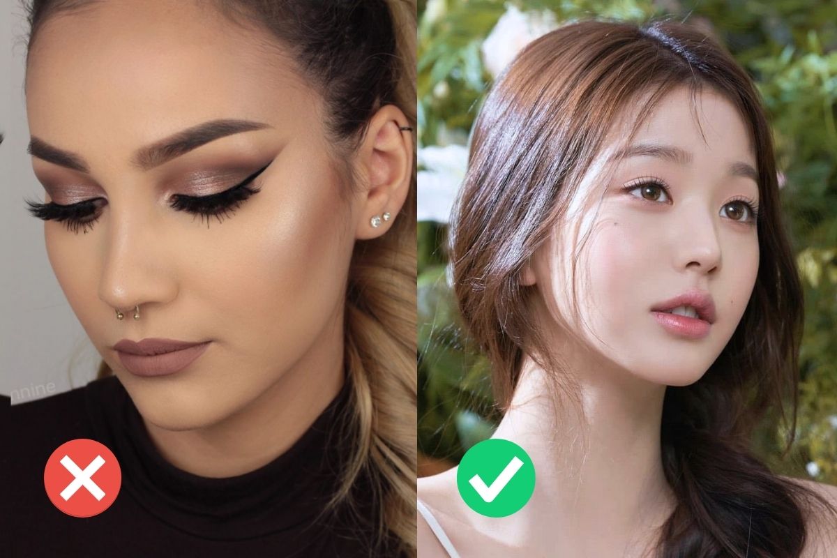 Light and natural makeup