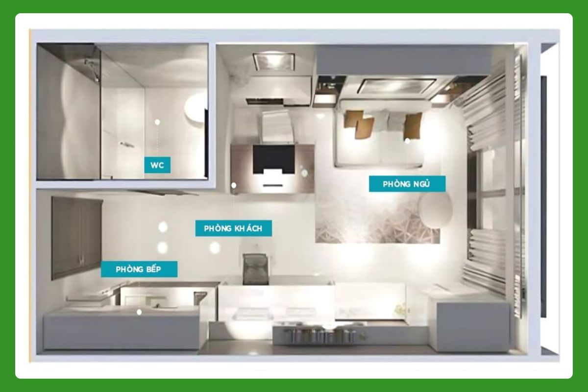 Officetel apartment layout plan