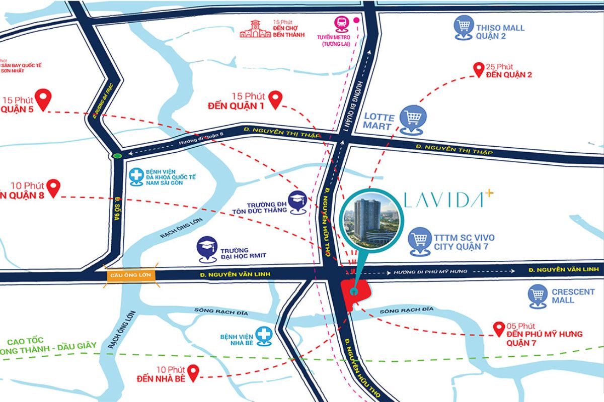 Central location of Lavida Plus District 7