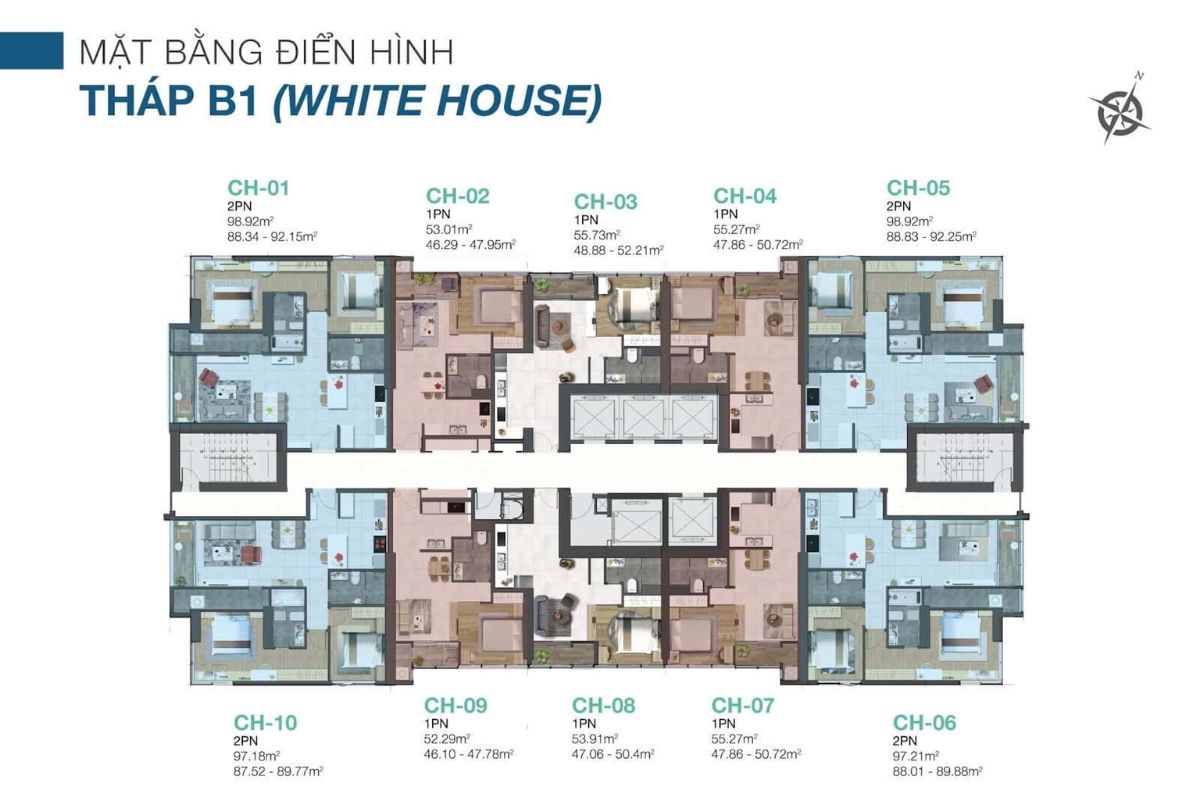Floor plan of tower B1