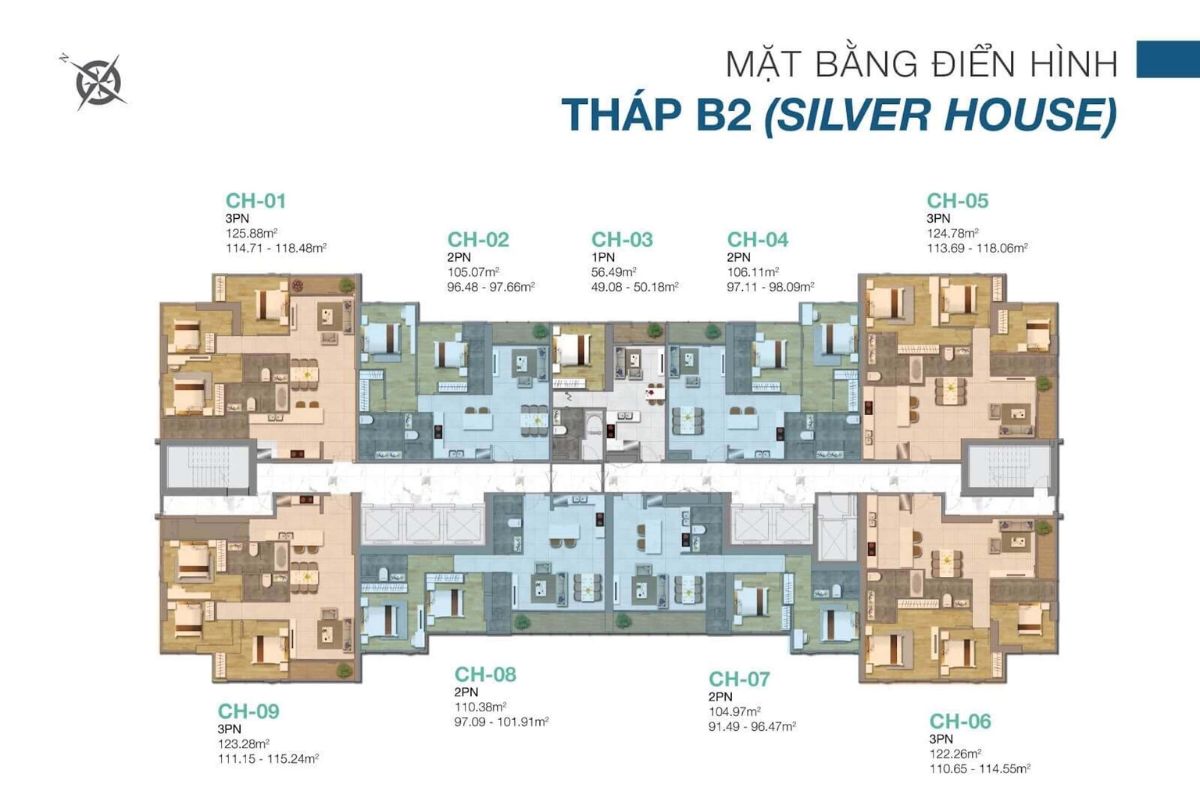 Floor plan of tower B2