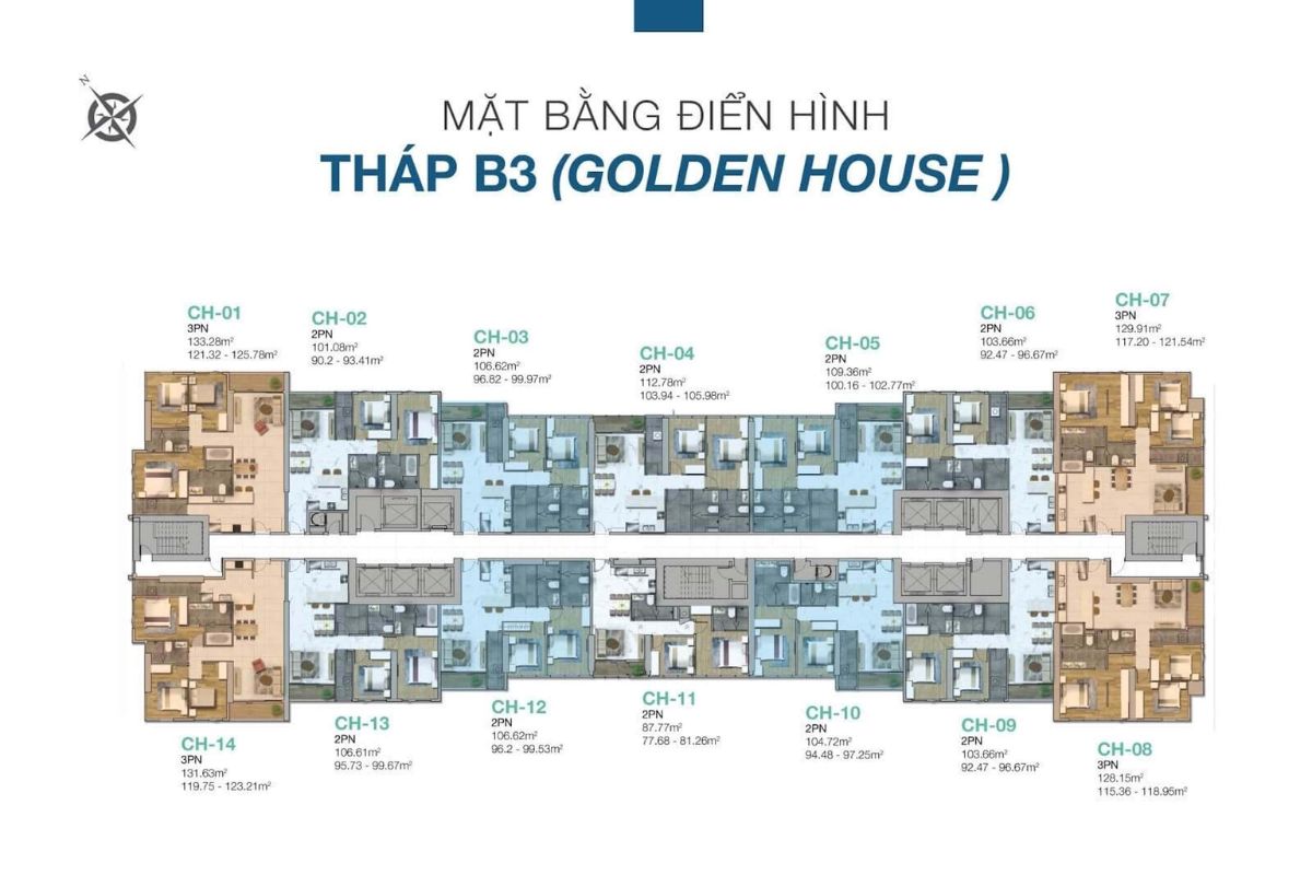 Floor plan of tower B3