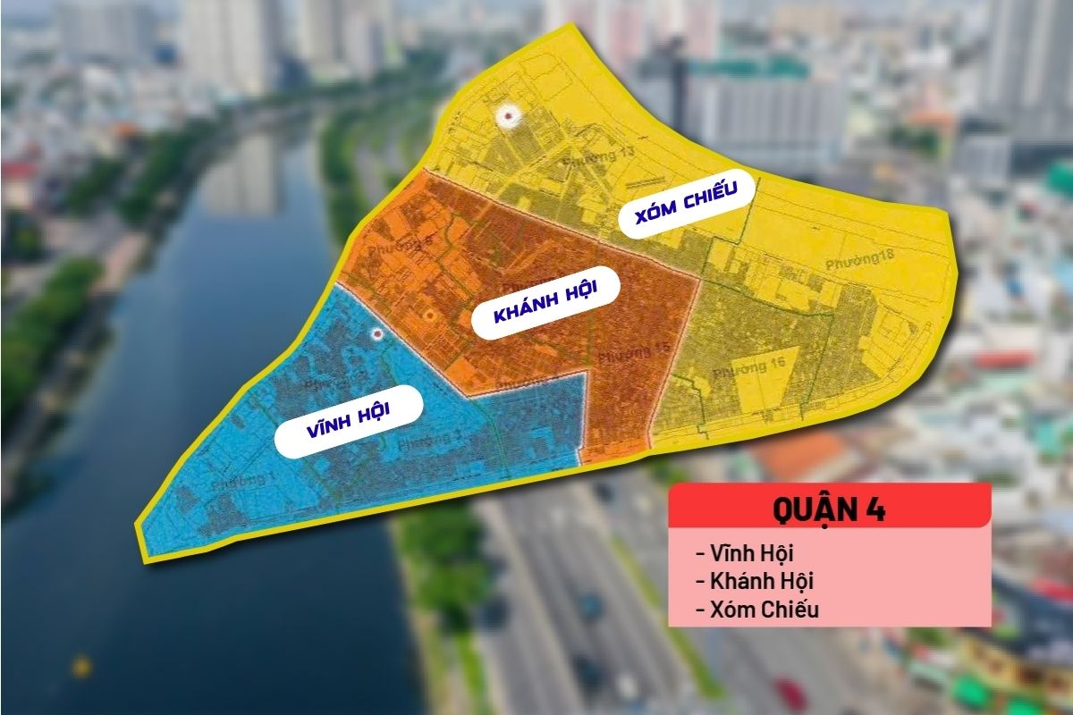 District 4 Map - Xom Chieu ward