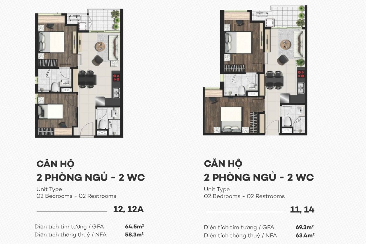 2 bedroom apartment layout