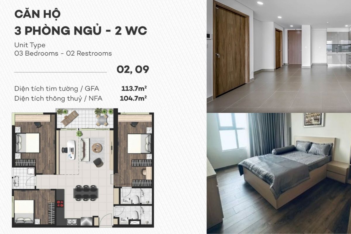 3 bedroom apartment layout